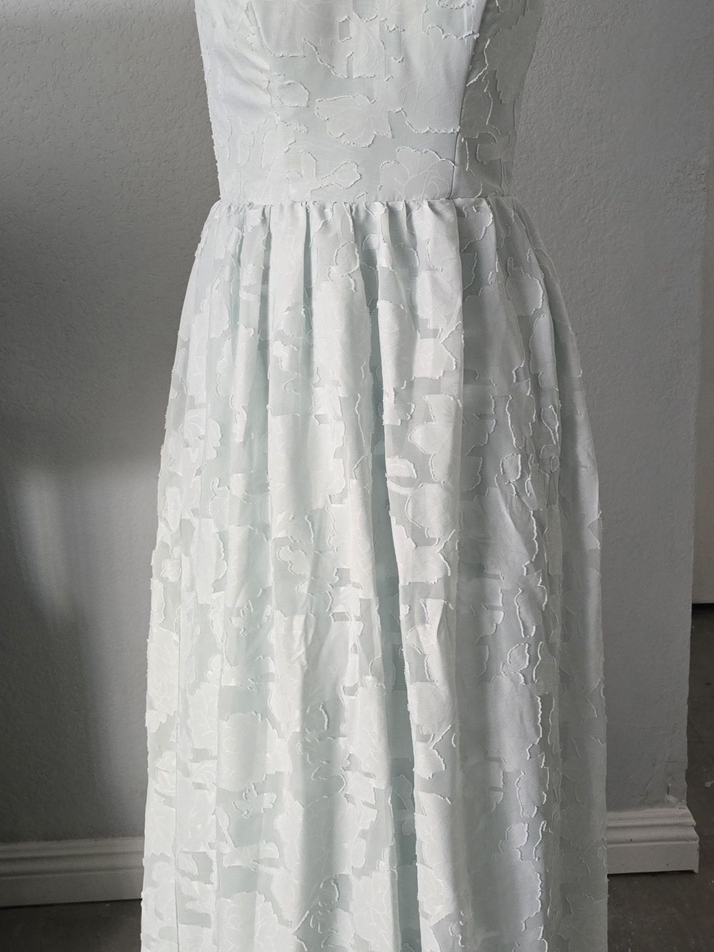 Women's White Maxi Floral Lace Dress